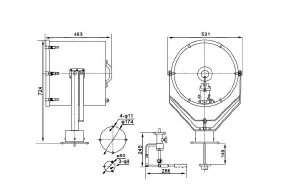 2000W marine stainless steel waterproof searchlight TG28