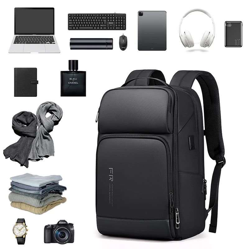 Custom logo smart backpack large USB bulk school backpack for men waterproof travel and business E