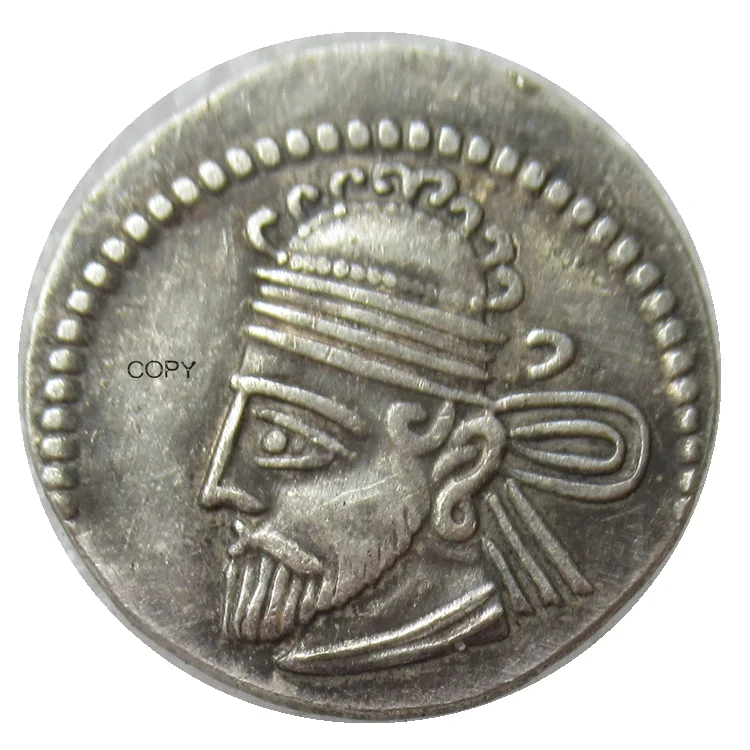 IN(07) Reproduction Indian PERSIA, PARTHIAN EMPIRE GOTARZES I KING, 96-91 BC, DRACHM ANCIENT Silver Plated Antique Coins