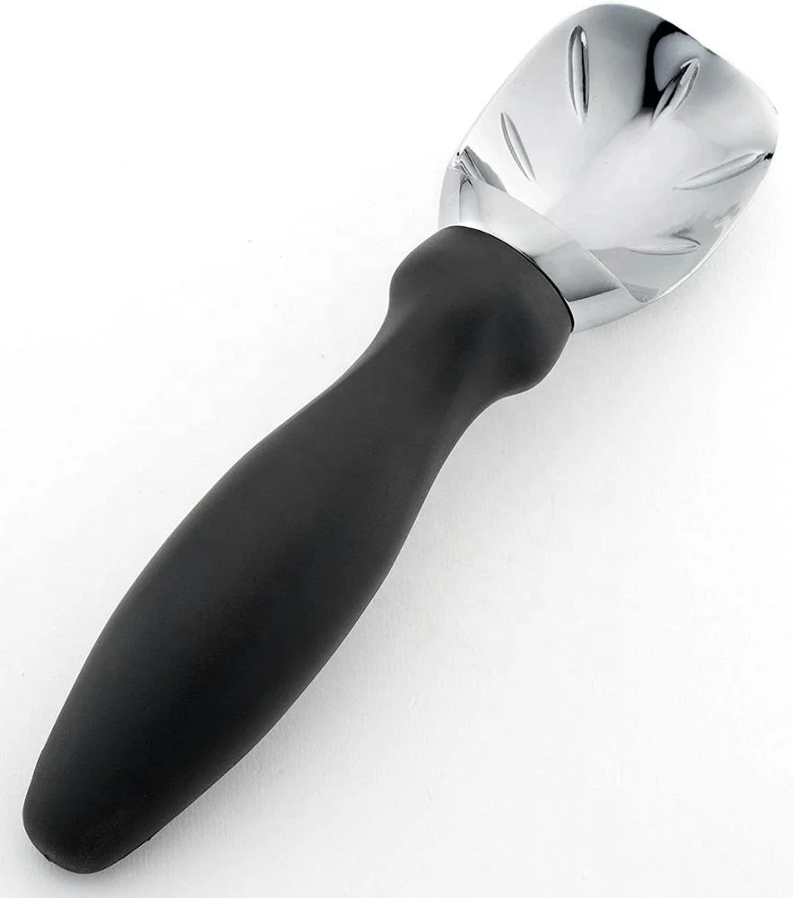 Wholesale zinc alloy ice-cream scoop pink ice cream spoon with PP handle