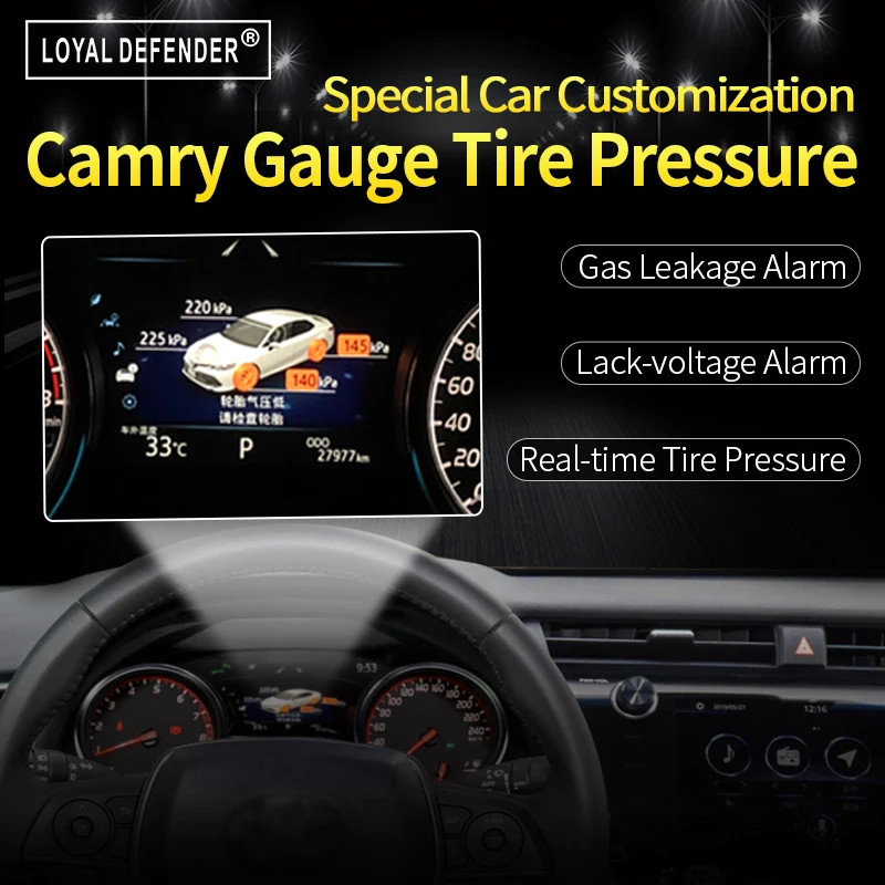 Система мониторинга давления в шинах OBD TPMS, интеллектуальная для Toyota Camry 18-20 и RAV4, данные на панели автомобильных аксессуаров