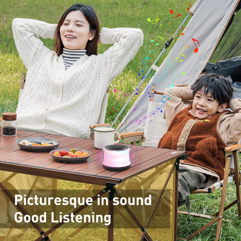 Travel Outdoors Wireless Mini Built-in-Mic Handsfree Bass Sound Portable Bluetooth TWS Speaker