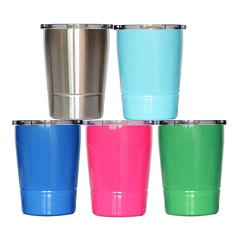 2021 Fashion 260ml Heat Stainless Steel Portable Coffee Milk Cup Mug with Lid