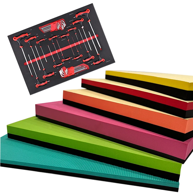 Customize cnc cutting foam inlay eva epe foam sheet cheap kaizen shadow foam inserts for tool organization