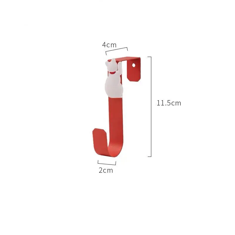 Over The Door Hook Cute Cat Door Hanger Punch Free Hanger Simple Nordic for Hanging Backpack Bags Storage Holder Towel Key Shelf
