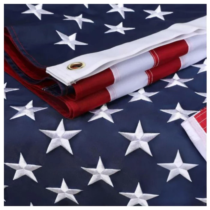 2025 Hot Sale High Quality Competitive Best Price Custom Size Outdoor 210D ,420D Nylon Embroidery American Advertising USA Flags