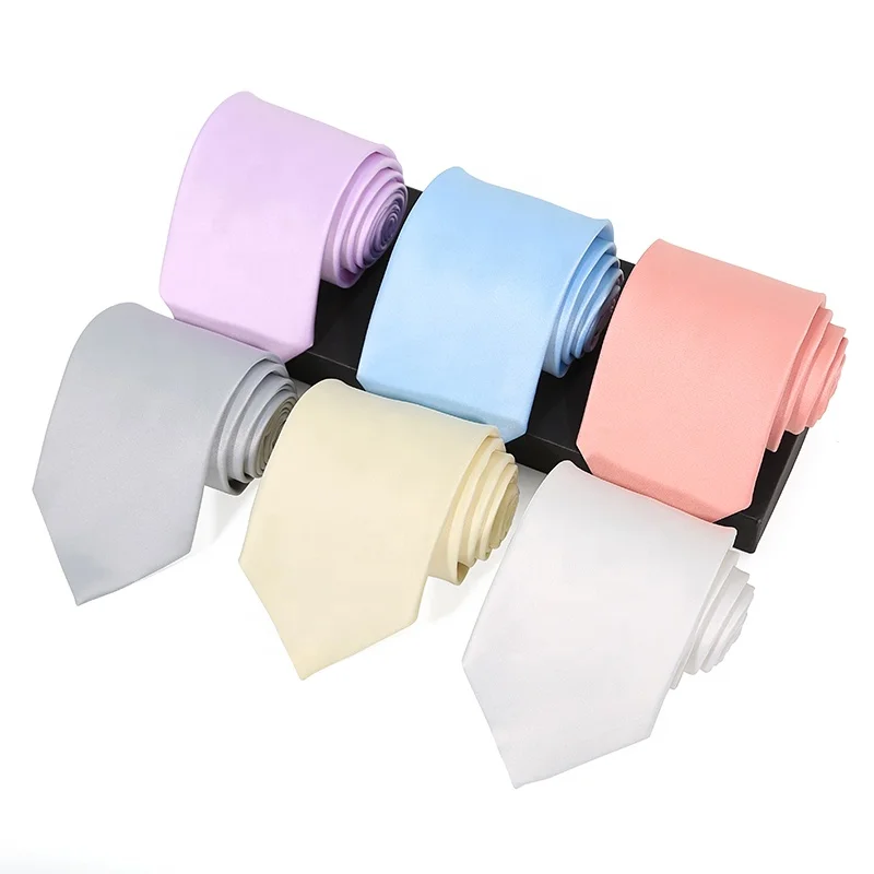 Wedding Cravat  For Men Solid Colors Necktie Gold Tie For Men