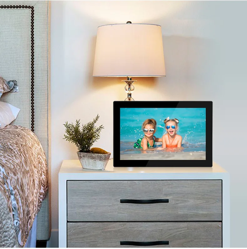 10.1 Inch Frameo / ourphoto app multi-user share phone connect video photo digital picture frame wifi / touch screen cheapest