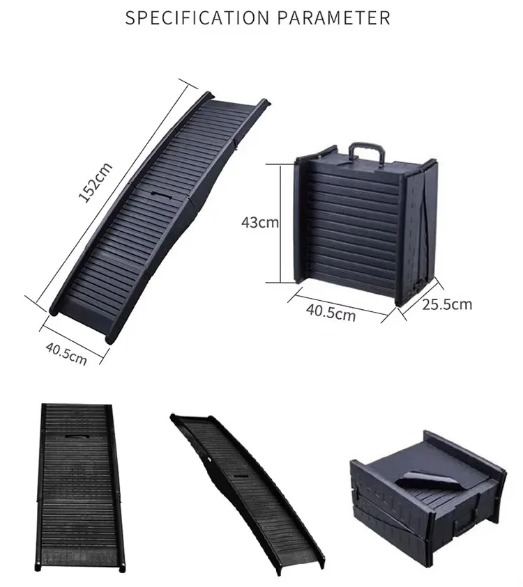 Lightweight Folding Dog Ramp Travel Accessories Foldable Dog Climbing Stairs Car Boot Ramp for Pets Ladder