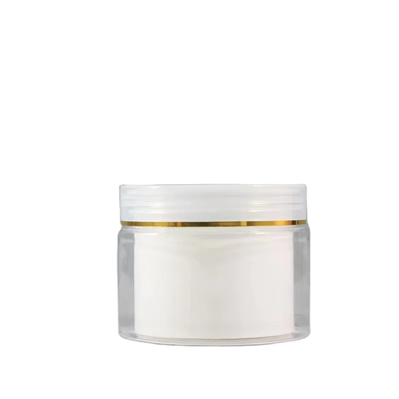 White Empty Refillable Replaceable Glass Mask 200 Ml Luxury Empty Jars For Cream Glass Cosmetic Jar Clear With Whitelid