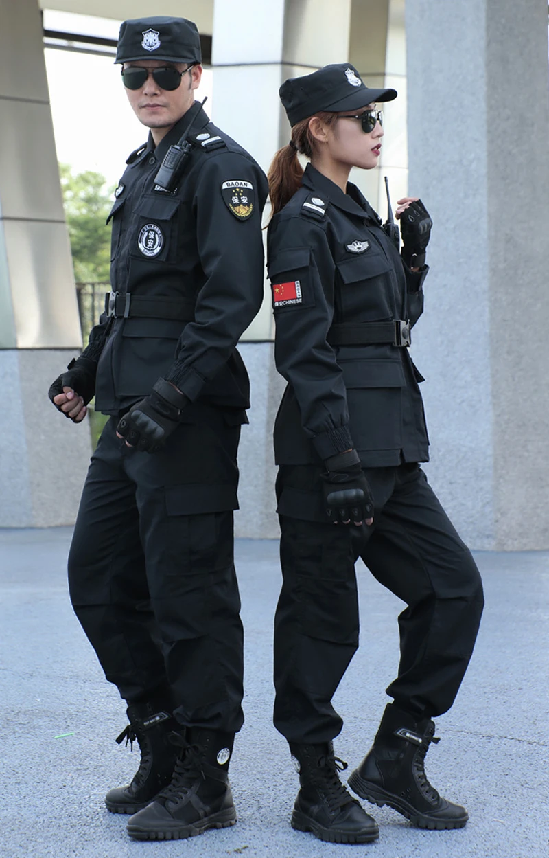Hot Selling Security Uniform Set Factory Custom Office School Guards Clothing Uniform for Workwear