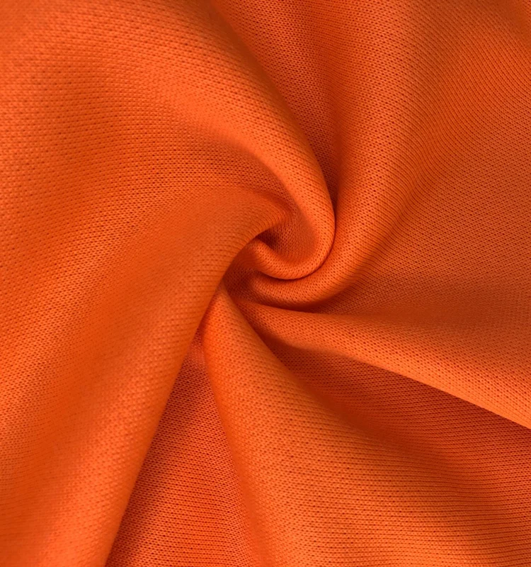 js010 85% Polyester and 15% cotton  Fleece Fabric Fluorescent orange fabric