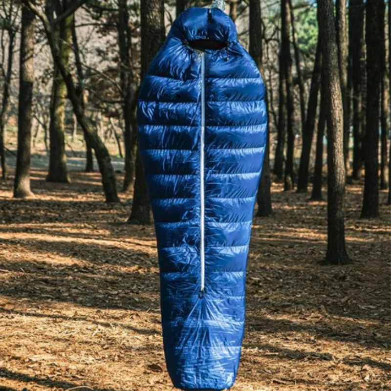 LIPEAN 2022 New Coming Wearable 4 Season Ultralight 850fp Mummy Down Sleeping Bag with Center Zip for Indoor Outdoor