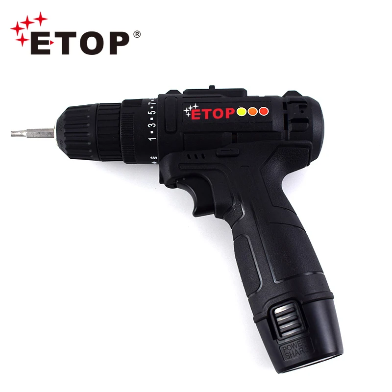 ETOP Factory Price Wholesale 850 W Double Speed  Cordless Electric Impact Drill ,Lithium Cordless Dril