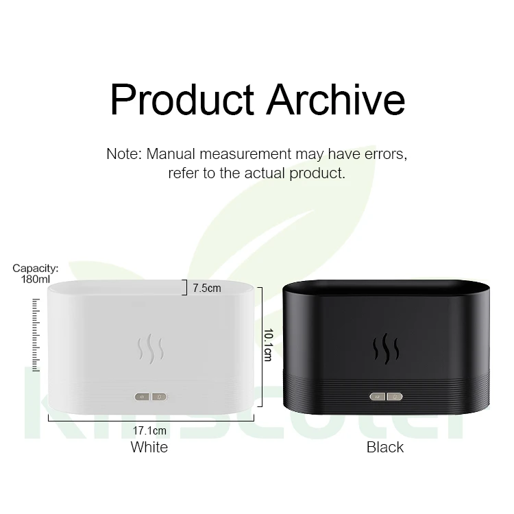 Kinscoter Flame Humidificador USB Portable Desktop Air Cooler Car Humidifier Flame Diffuser For Home