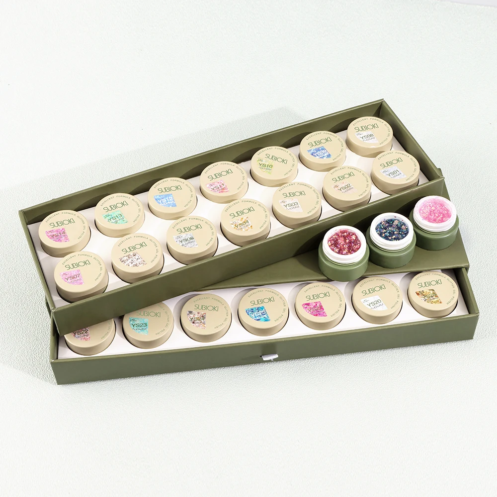 Private Label 28 Colors Big Glitter Gel Polish Set Reflective Soak Off