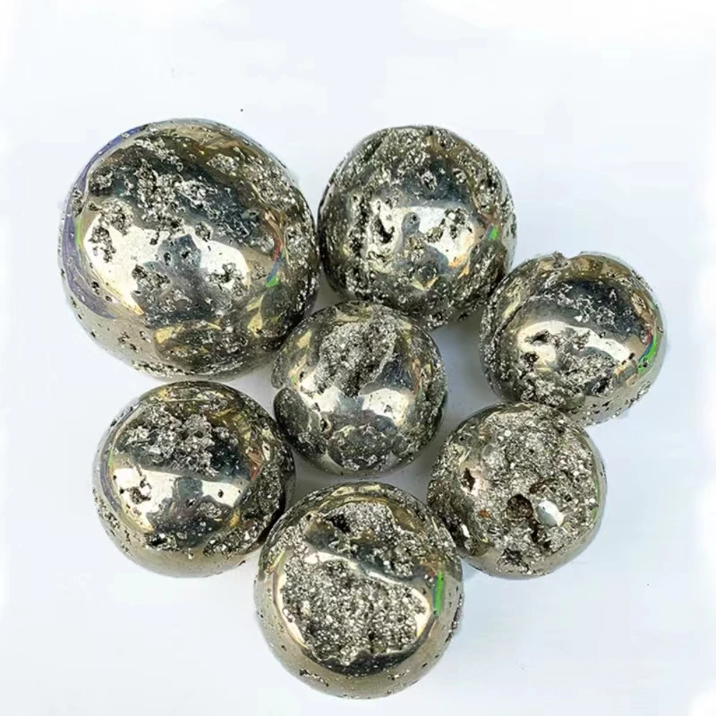 Donghai wholesale  pyrite spheres rough mineral specimen carvings natural crystal chalcopyrite for sale