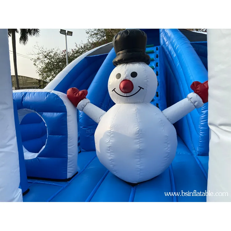 Plastic Inflatable Snowman Slide, Frozen Inflatable N Slip Slide for Children