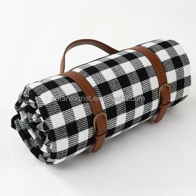 Custom Travel Camping Picknick Cheap Blanket, Wholesale Waterproof Plaid Classic Outdoor Tartan Picnic Blanket