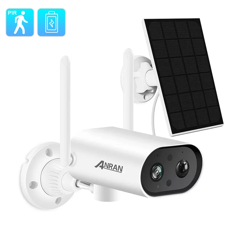 Anran OEM PTZ Optics Solar Powered Camera Outdoor 3MP Wifi cctv Camera with Battery Cloud Storage Smart Home Security Camera