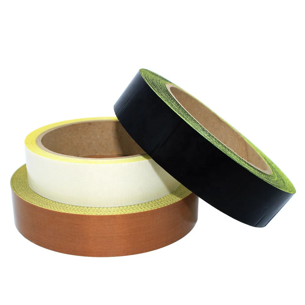 2- Linered Heat Resistant Anti Sticky PTFE Coated Fiberglass Glass Cloth Silicone Glue Self Adhesive Tape With Release Liner