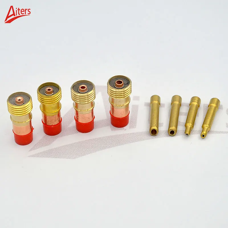 TIG 30Pcs Stubby Gas Lens and Glass Cup Tungsten Needle For WP17/18/26 welding consumables TIG Collets