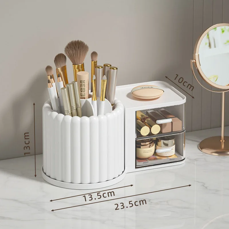 New Design Plastic Cosmetic Organizer with Drawer Lipstick and Skincare Cream Makeup Storage Box Desk Organizer