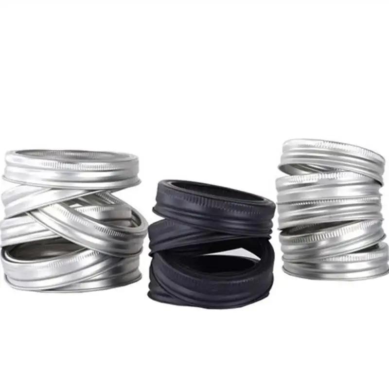 Cheap Price Regular 70mm Gold Canning Lids Wide Mouth 86mm Silver 2 Pieces Plate Band Aluminum Metal Tin Mason Jar Canning Lids