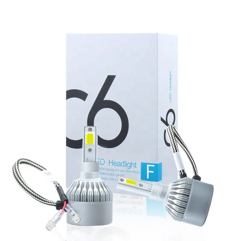 Classic Car Headlight 36w Cob C6 H4 H7 H11 Auto Parts Headlight H4 Led