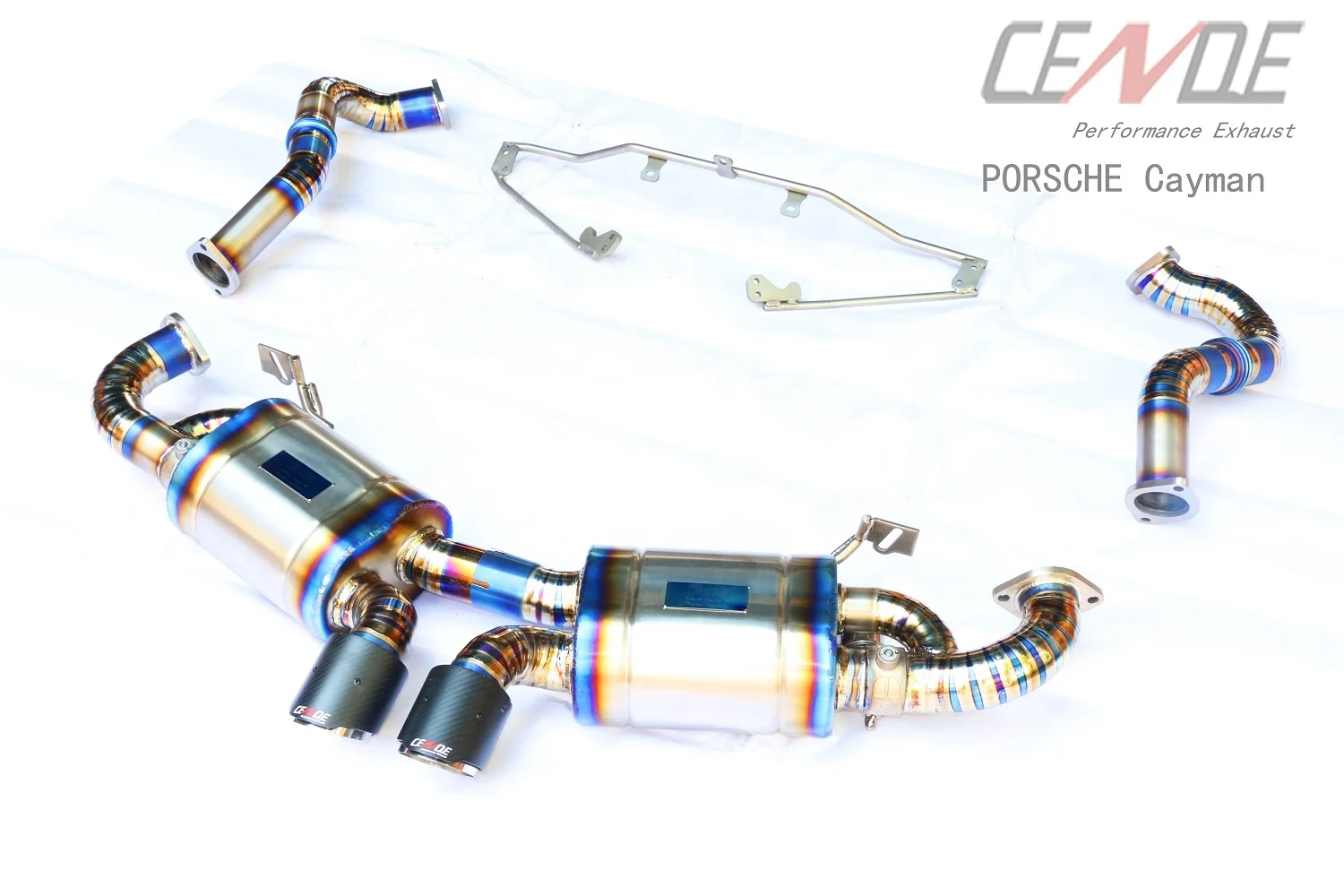 High CENDE Performance Titanium Valve-Control Exhaust Pipe System for Porsche car Cayman 981