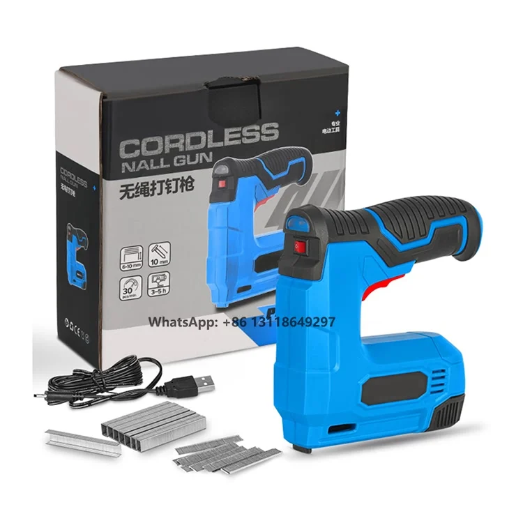 Cordless Electric Nail Gun Lithium Nail Gun For Woodworking Small Portable Nail Gun For Household Use