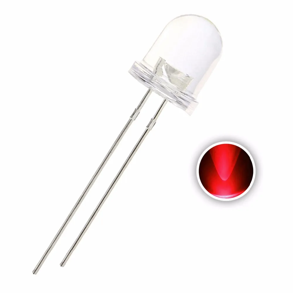 Water Clear 588-592nm 8 mm LED Light-Emitting Lamp 8mm Yellow LED Diode Free samples