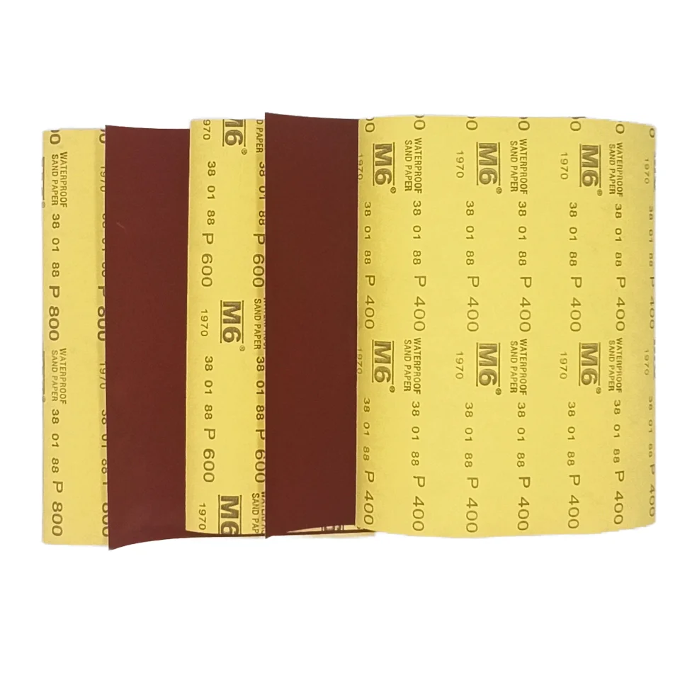 Waterproof Craft Paper Aluminum Oxide Red Abrasive Paper for Metal Use