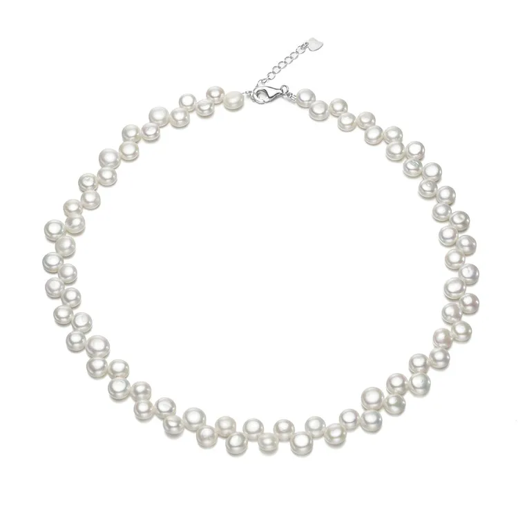 handmade statement freshwater natural pearl necklace real pearl choker necklace