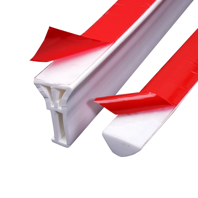 self-adhesive bathroom silicone seal strip Dry And wet separation Water Stopper Flood Shower Barrier dam collapsible threshold