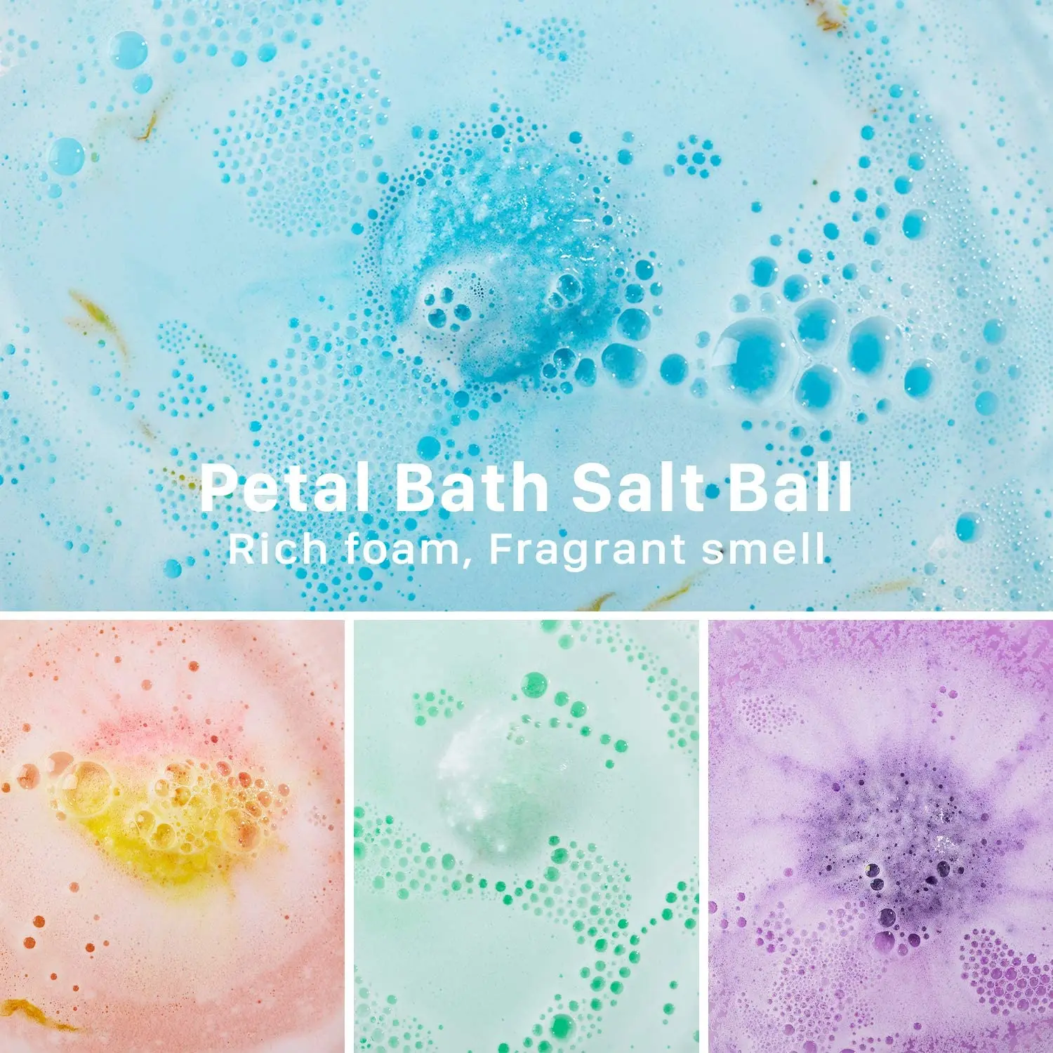 Hot Selling OEM Large Bath bombs with Organic Ingredient hemp rainbow bath bomb gife set of 12 Pack