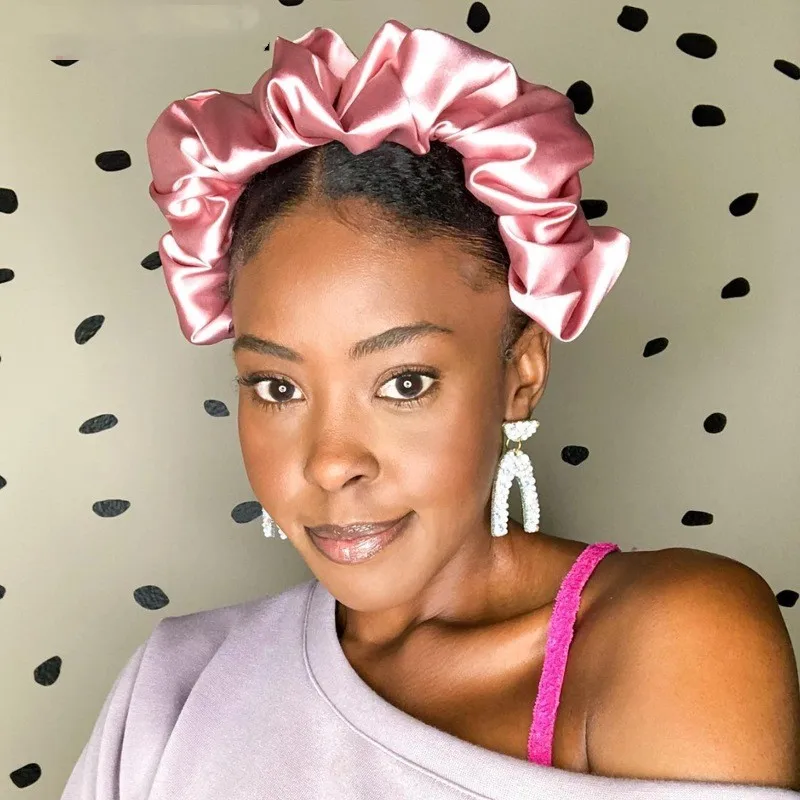 Lazos para el pelo new candy-colored ruffled elastic band ruffled elastic solid color wide edge hair band wholesale