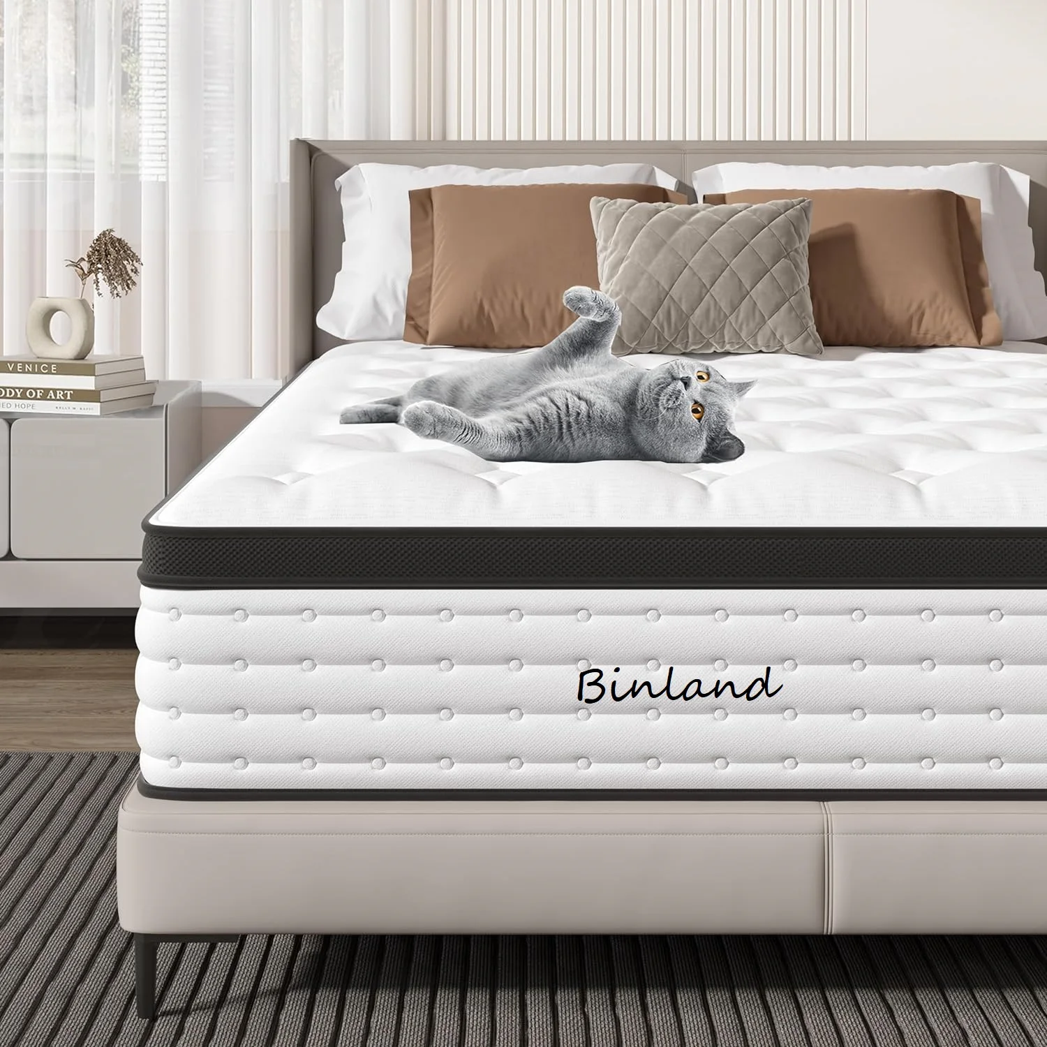 Bedroom Furniture Queen King Size Cooling Gel Twin Bed Natural Latex Memory Foam Spring Coil Pocket Spring Mattress