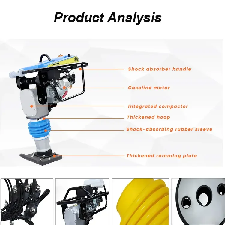 tamping rammer for Soil 5.5hp gasoline petrol hammer electrical 4kw motor Gasoline Tamping Rammer