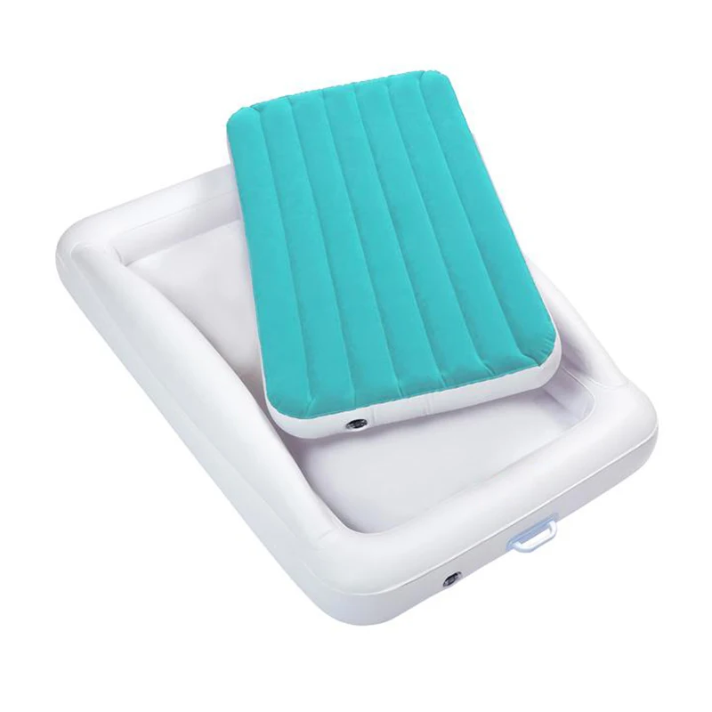 Mirakey Factory Portable Inflatable Toddler Kids Bed Air Blow Up Beds Baby Mattress Inflatable Toddler Travel Bed With Safety