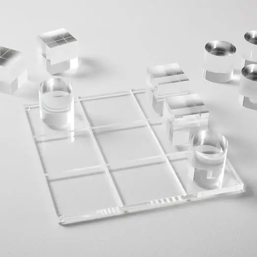 Набор акриловых 3D-игр XO кристально чистый для игры Tic Tac Toe блочные нуалки и