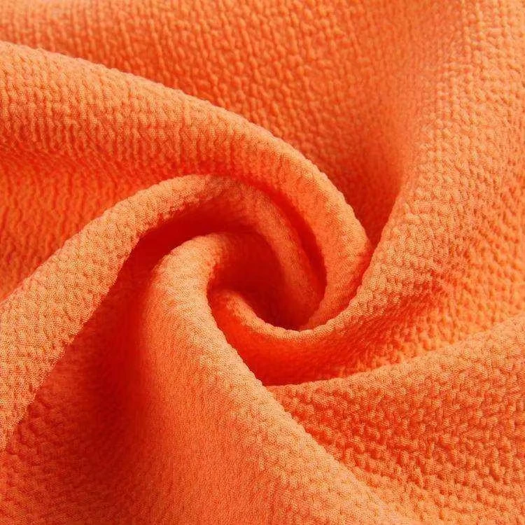 Custom plain dye 100% polyester solid crepe fabric clothing material for dresses or pants