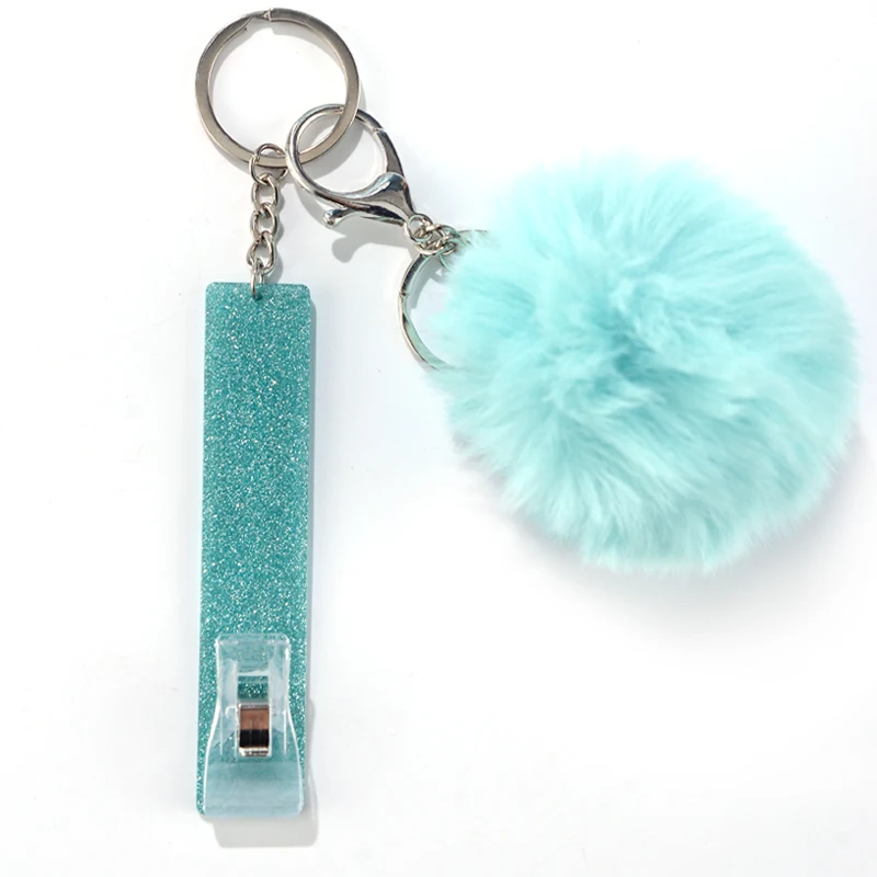 Hot Sale Custom logo atm card grabber Acrylic Material Acrylic Keychain Card Puller credit card grabber for long nails