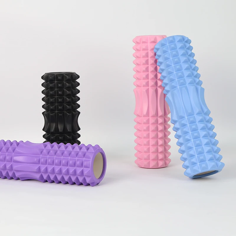 high density fitness pillar PVC/EVA hollow relax massage yoga foam roller yoga pillar