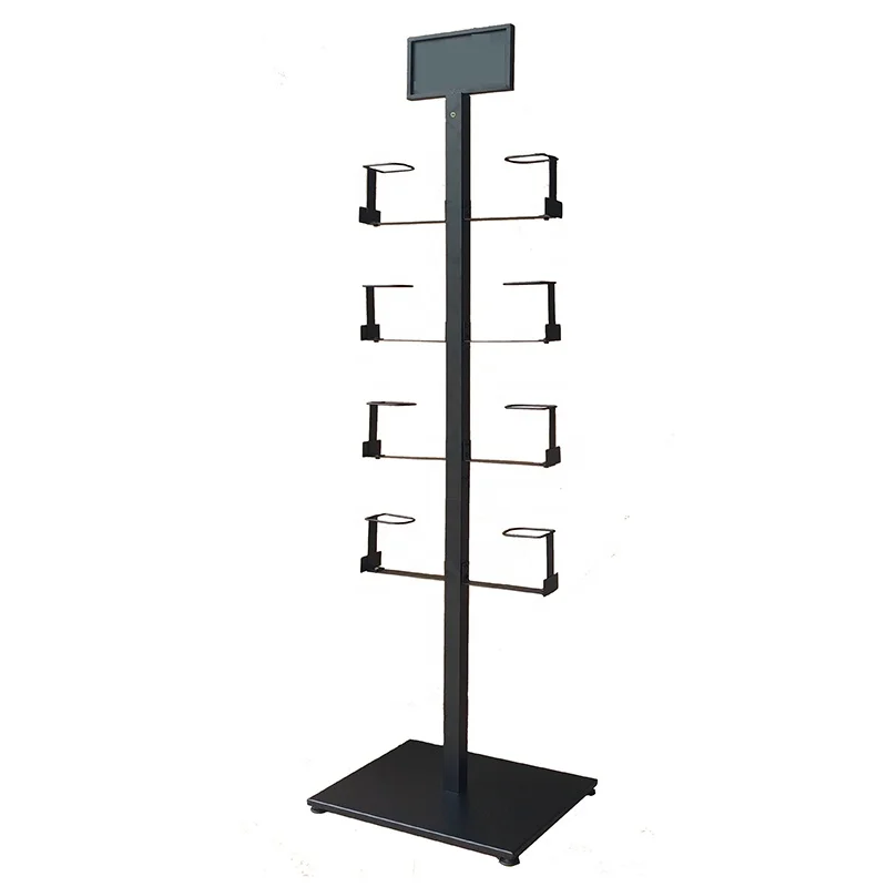 New Store Retail Motorcycle Bike Safety Helmets Baseball Bucket Golf Cowboy Hats Caps Metal Display Rack Stand Holder