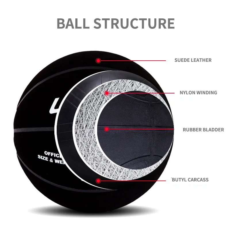 Premium Composite Leather Basketball Customized Standard Match Ball Custom Basketball Ball  Microfiber Suede  PU Basket Ball