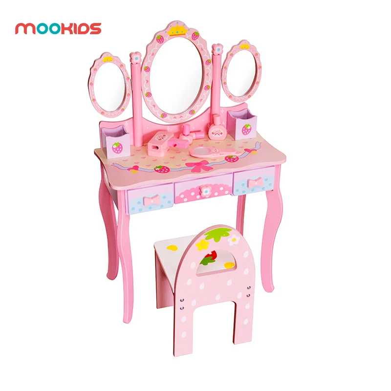 Розовый Туалетный столик, детские игрушки для дома, мини-игры для девочек