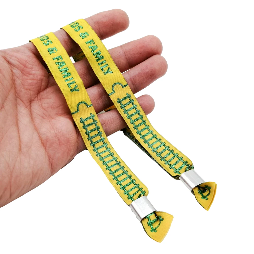 QR Code 13.56MHz NFC RFID Tracking Wristbands RFID Fabric Wristband Watch With closure for One Time Use