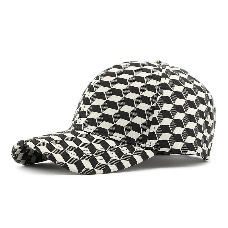 Duck tongue men new personality three dimensional square check hard top baseball cap women retro fashion caps baseball