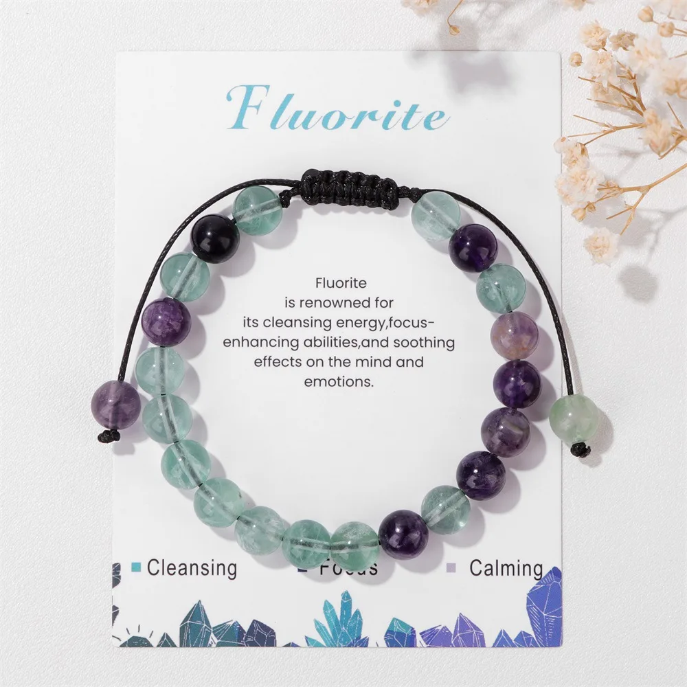 Adjustable Natural Crystals Stone Couple Bracelet Lucky Macrame Rose Quartz Lava Rock Stone Bracelet for Men